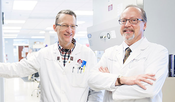 Two doctors smiling