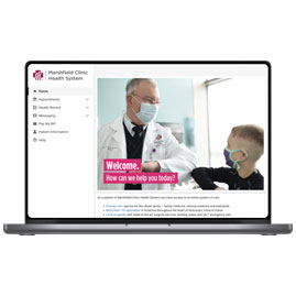 My Marshfield Clinic on a laptop
