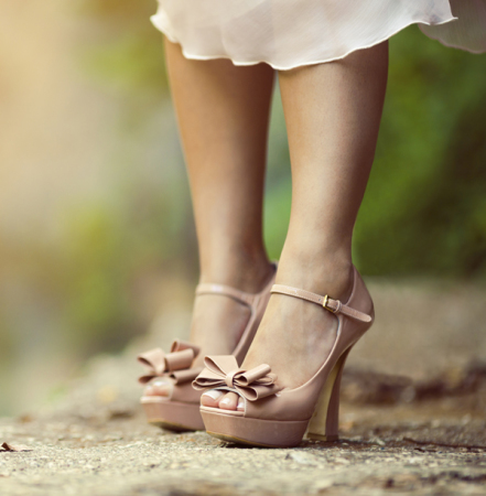 woman wearing high heels.