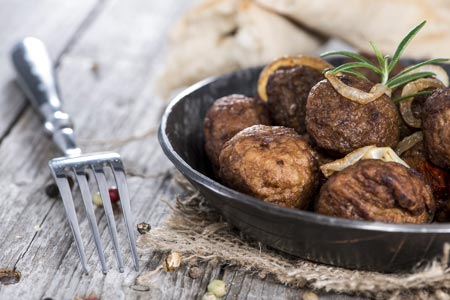 Plate of DIY mini meatballs recipe