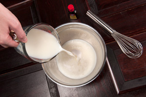 add milk to pudding mix