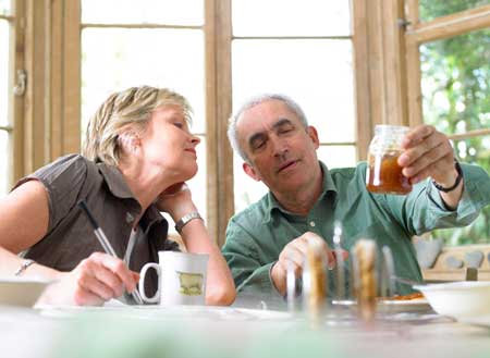 couple having breakfast together
