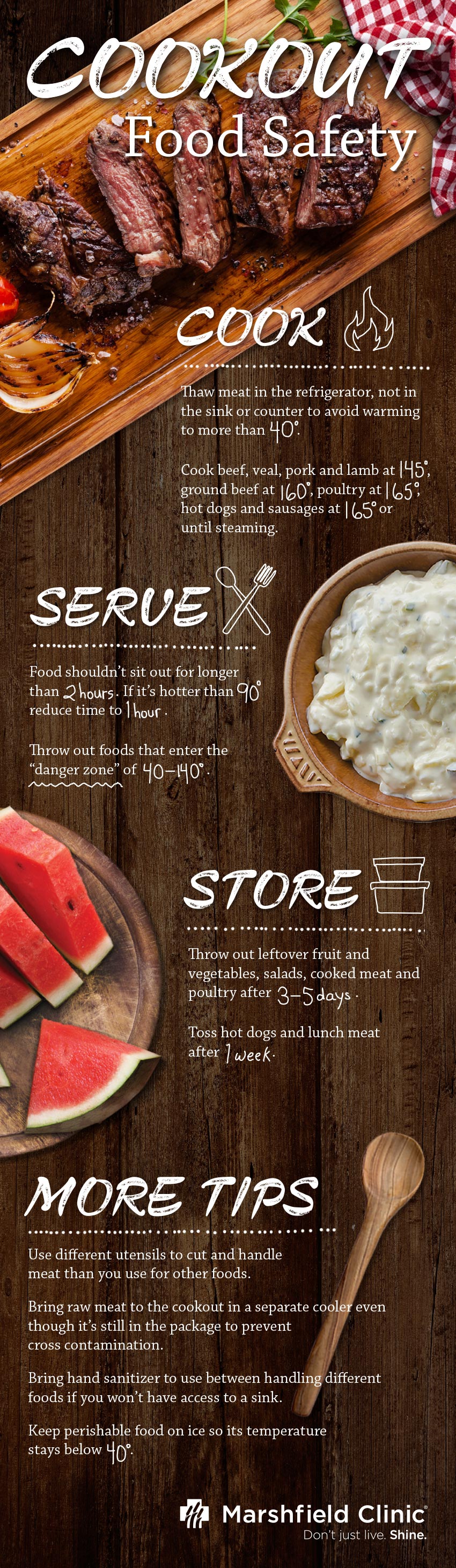 Cookout food safety graphic