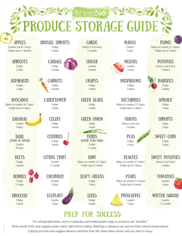printable produce guide preview