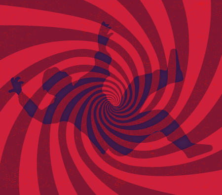 Spiral vortex, dizzy with vertigo