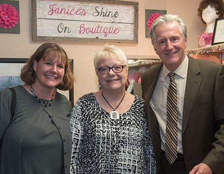 photo of Janice Janusz with Kim Angell and Mike Smith