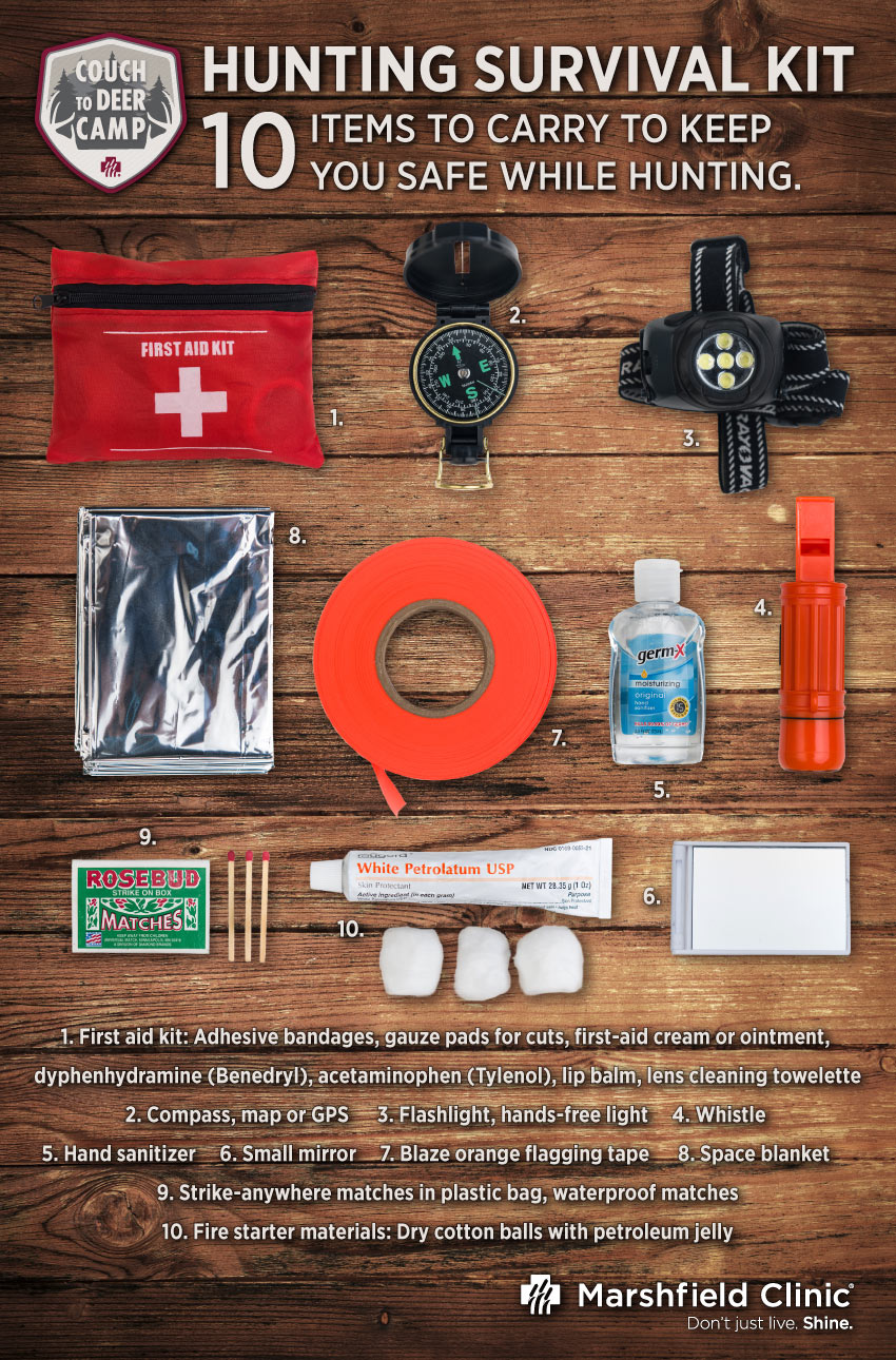 10 items for a hunting survival kit