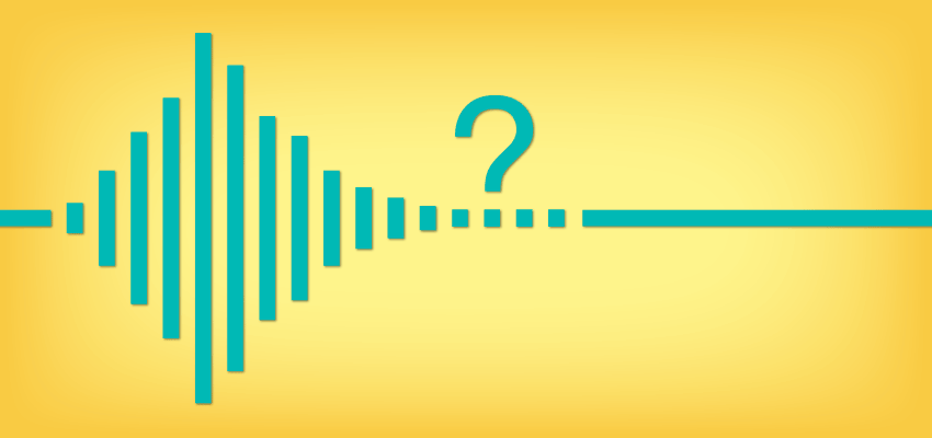 Illustration - Sound wave with question mark