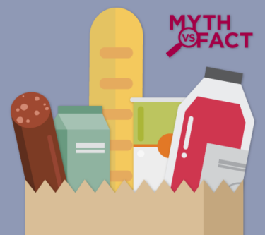 Illustration - Bag of groceries - Health food mythbuster