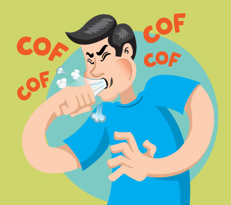Graphic of man coughing - Pneumonia
