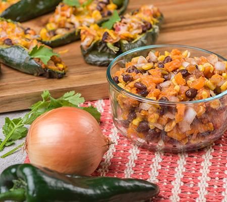 Poblano stuffed peppers - Fall grill recipe