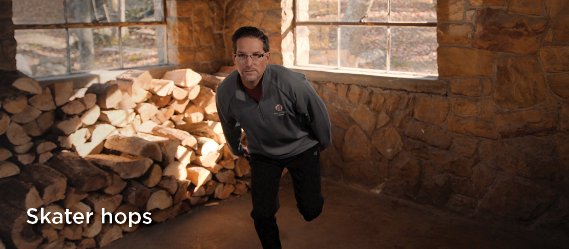skater hops warmup before exercise