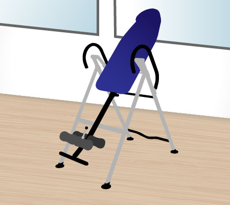 Inversion table exercise equipment, illustration - Self-treating back pain with inversion tables