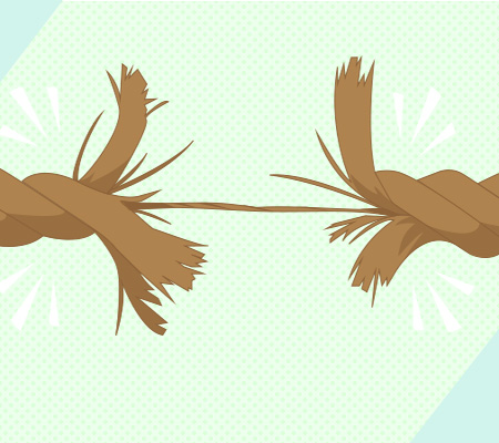 Rope being pulled apart - What happens when you tear muscle?