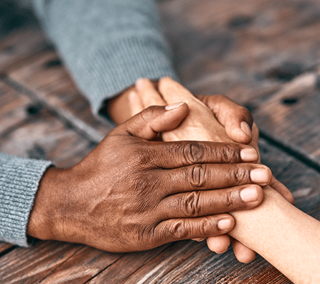 Two people holding hands passionately - Wrist or hand injury