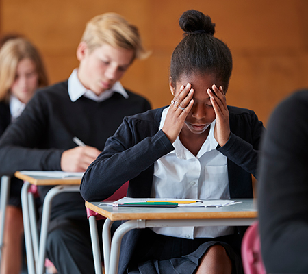Girl struggling at school - Teen anxiety