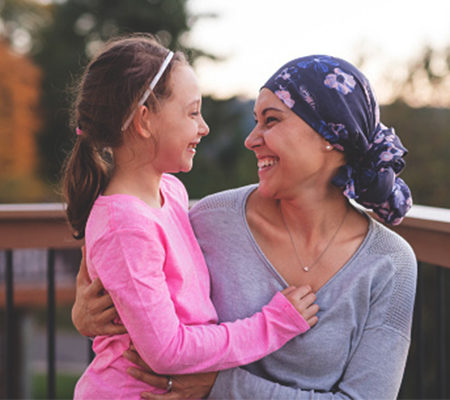 Cancer patient visiting with relative/CancerStory