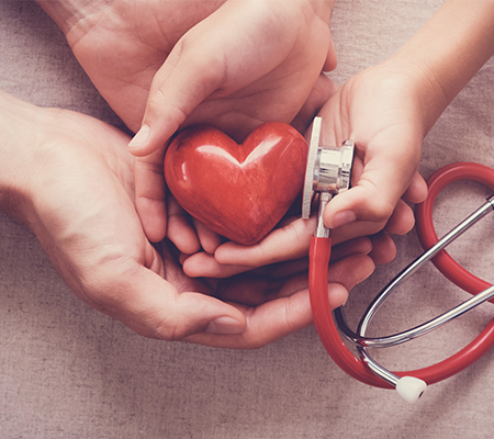 Heart / cardioverter-defibrillators / Hands / stethoscope