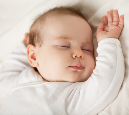 Photo of a baby sleeping 