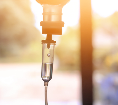 Image of IV drip for monoclonal antibody treatment