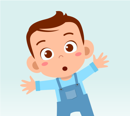 Graphic of baby playing around