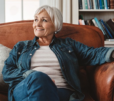 woman sitting on chair that may experience tachycardia