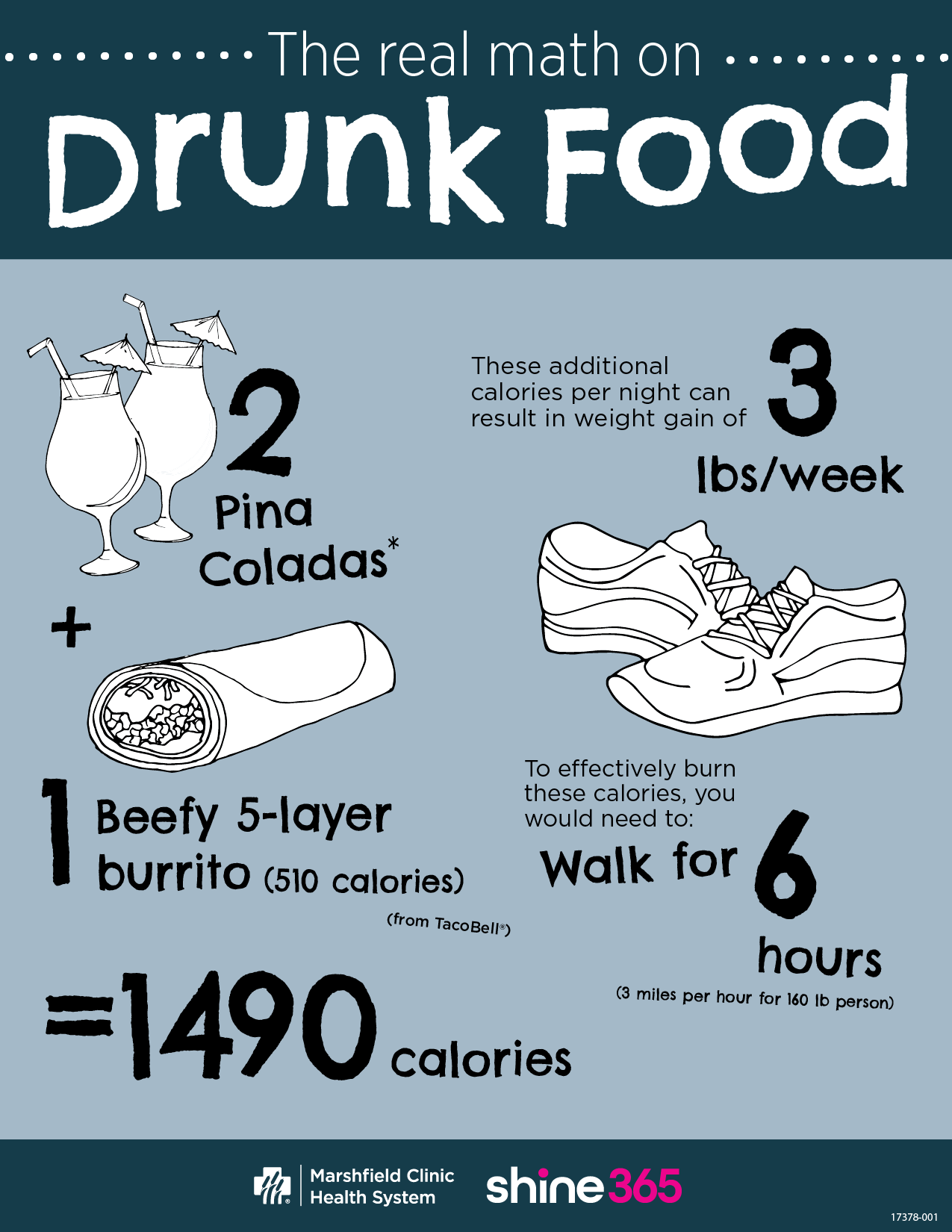 2 pina coladas could lead to the drunchies for a beefy 5-layer burrito