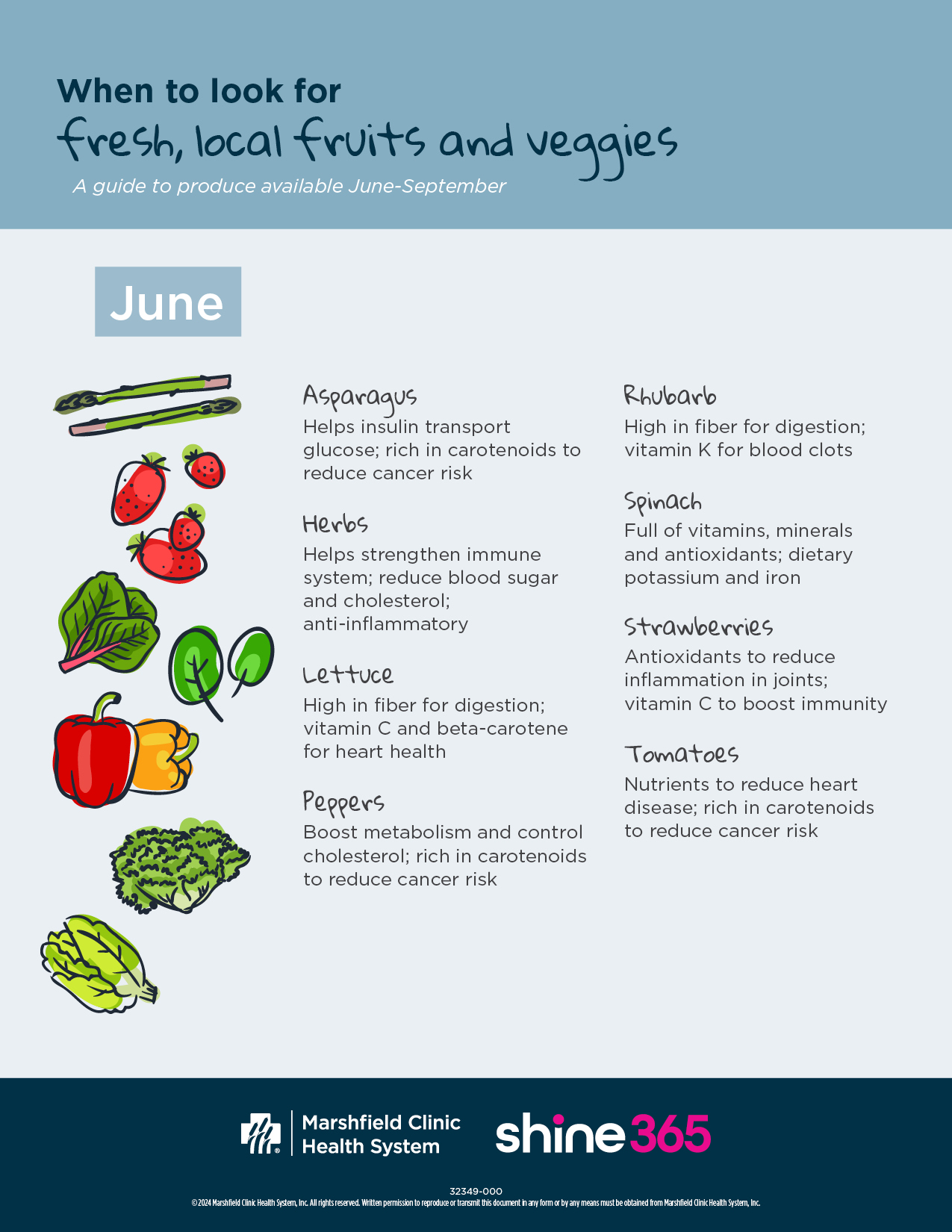 Wisconsin fruits and vegetables in season in June