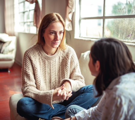 parent talking to kids about puberty