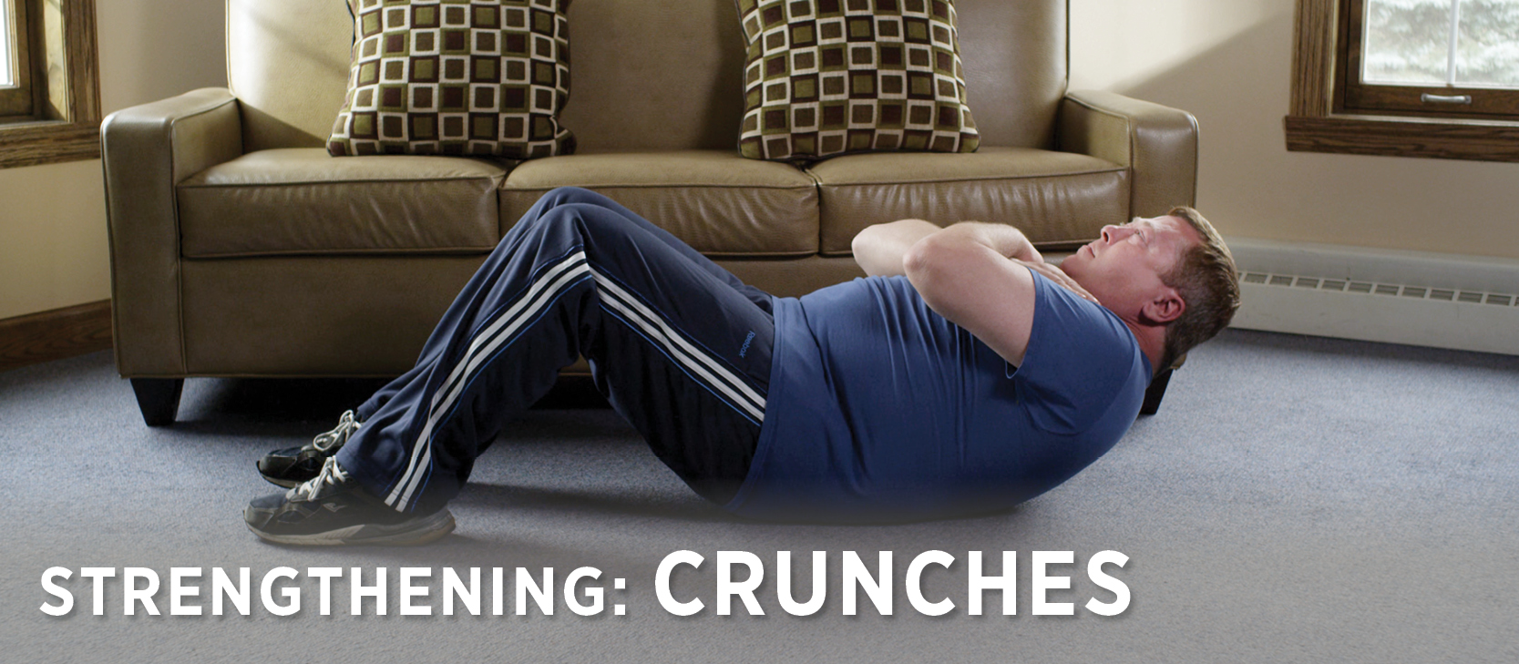 man doing crunches in anticipation of hunting season
