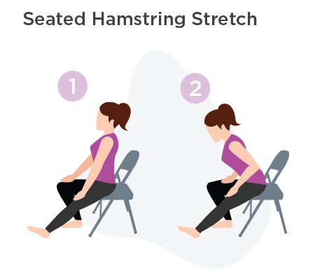 Illustration of Seated Hamstring Stretch for tight hips