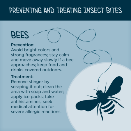 Preventing and treating bee stings